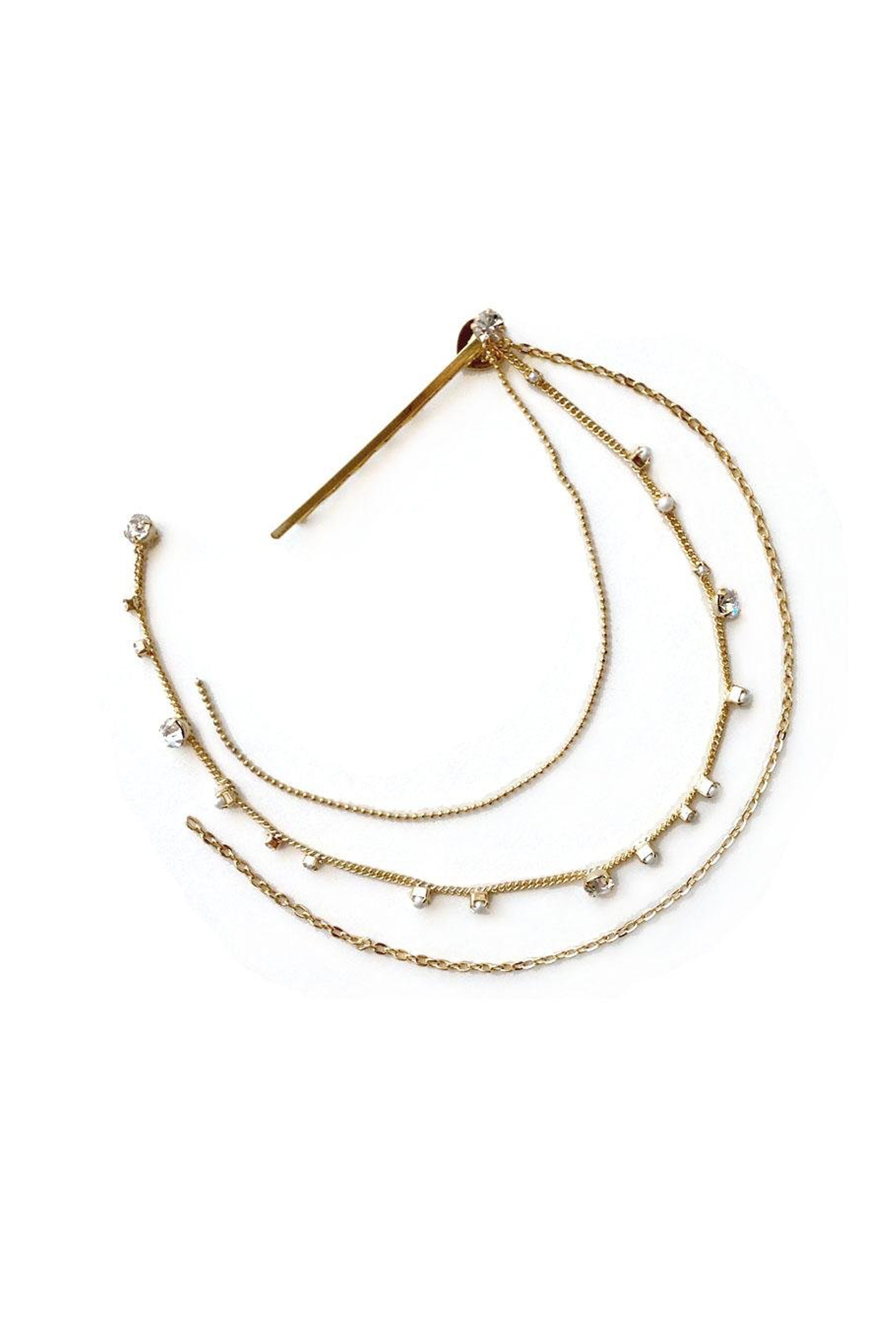 Coco Crystal and Pearl Tassel Bobbi