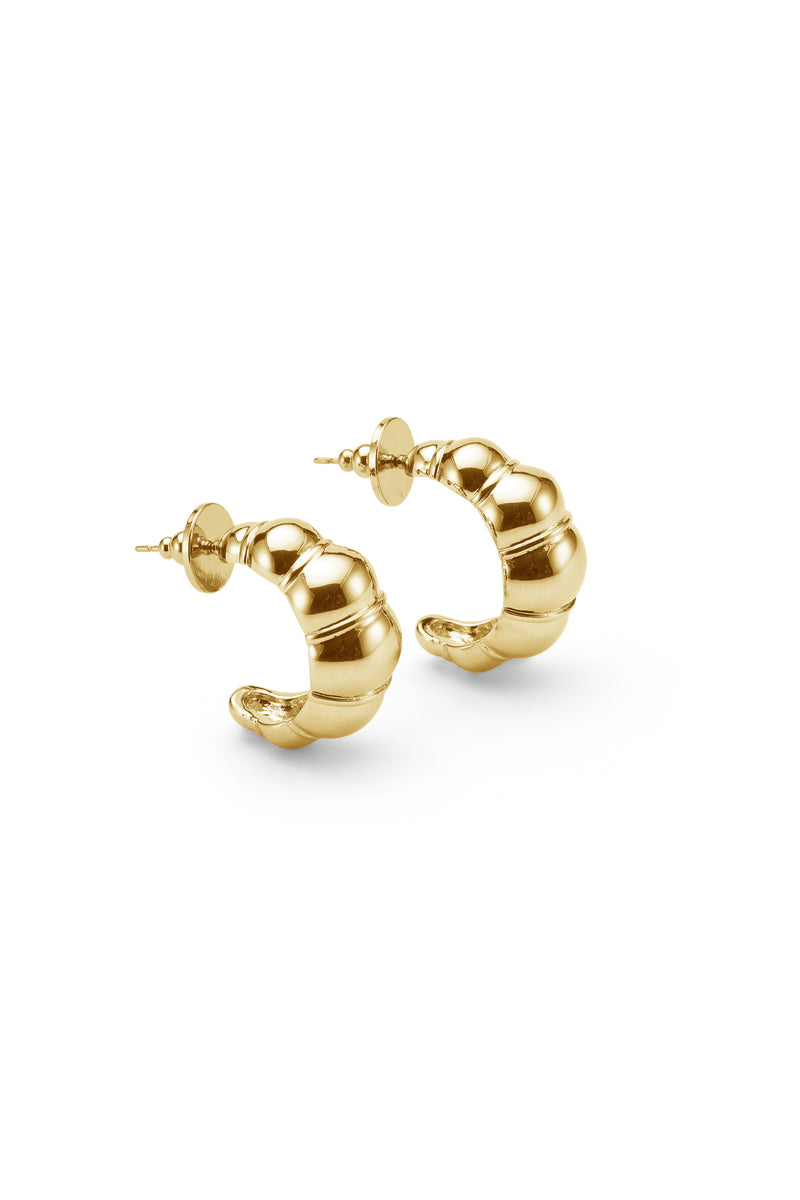 Glossy Croissant Hoop Earrings