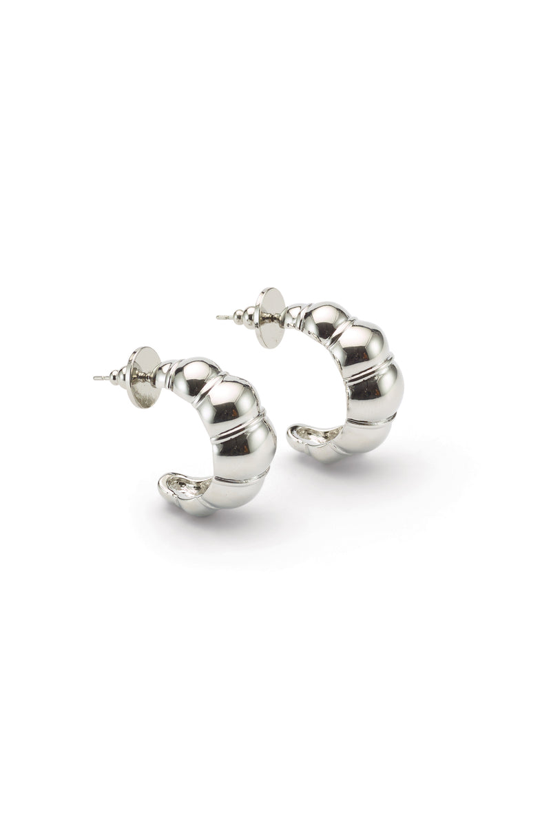 Glossy Croissant Hoop Earrings