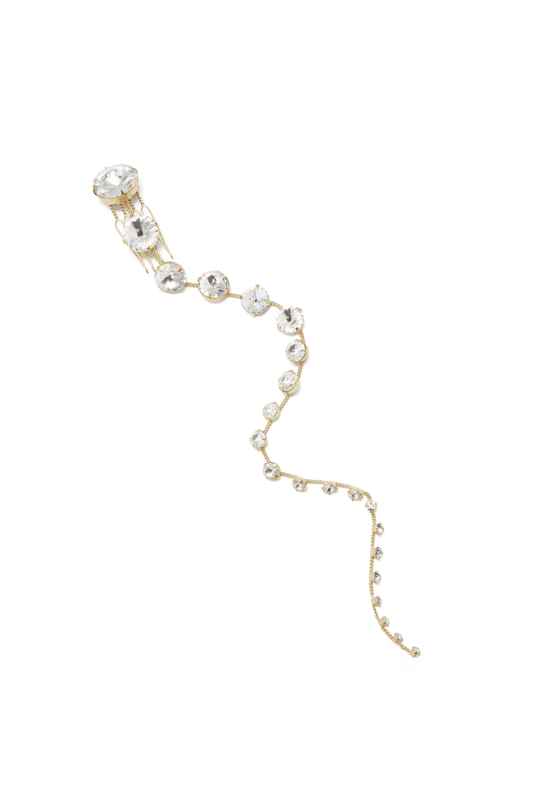 Gold Crystal Spine Comb