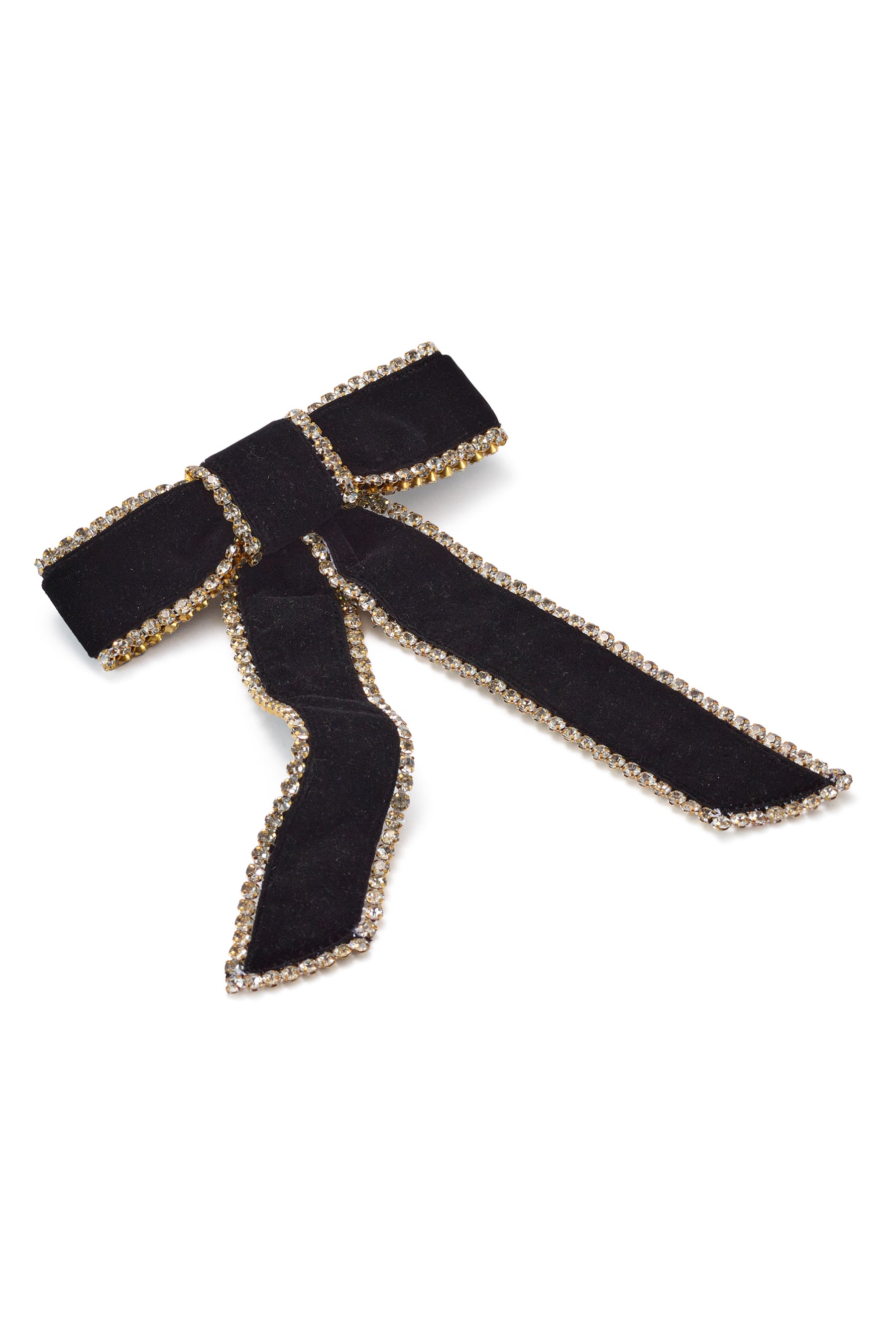 Lilly Velvet Crystal Bow