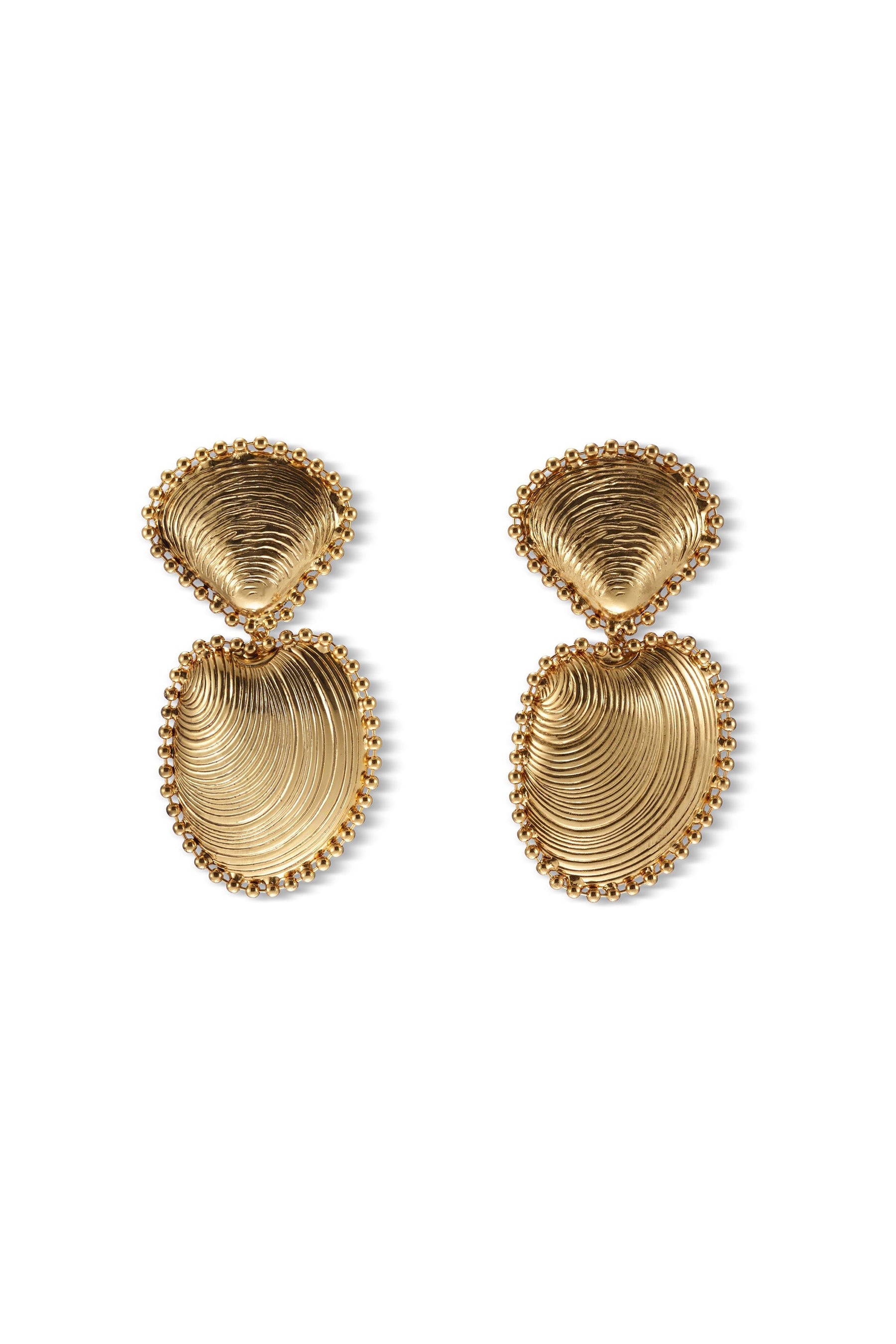 Kya Ballchain Seashell Drop Earrings