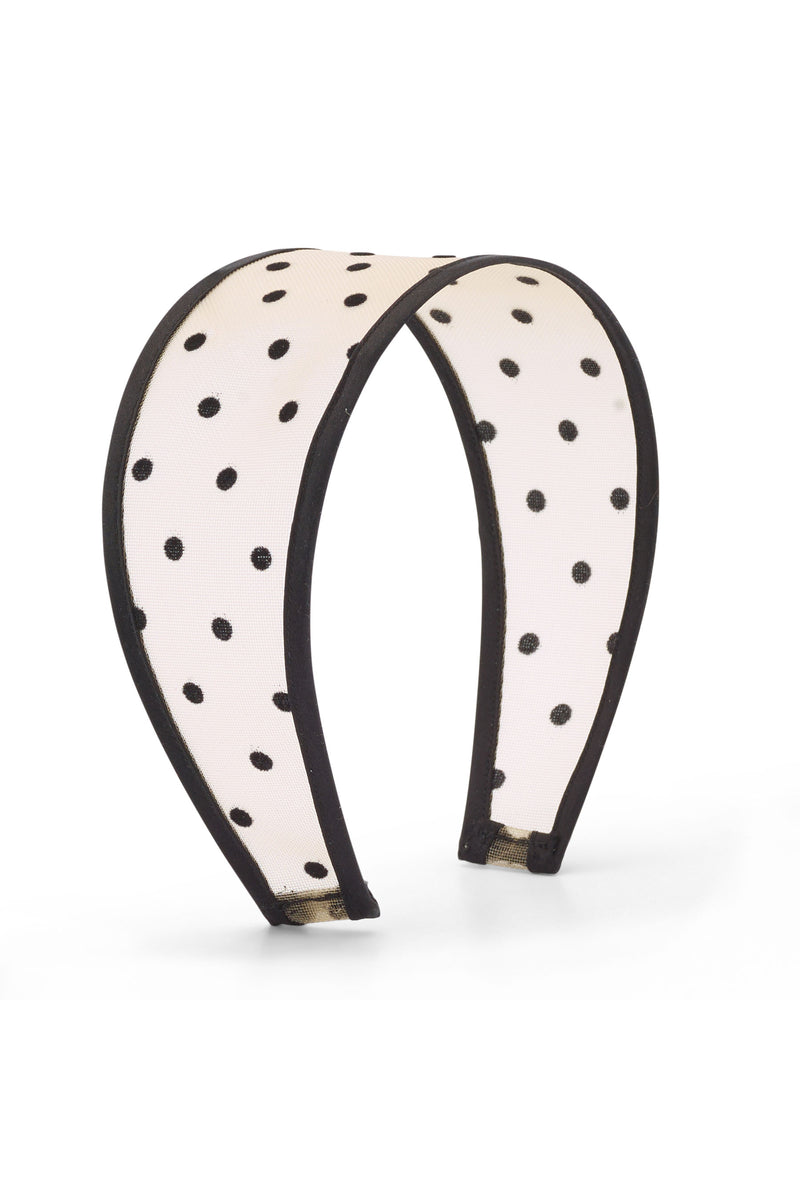 Giselle Wide Sheer Polka Dot Headband