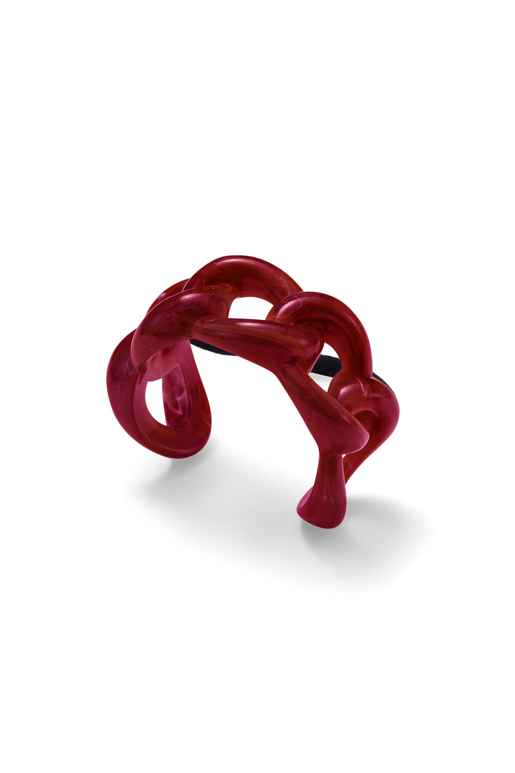 Red Elena Chain Marble Pony Cuff