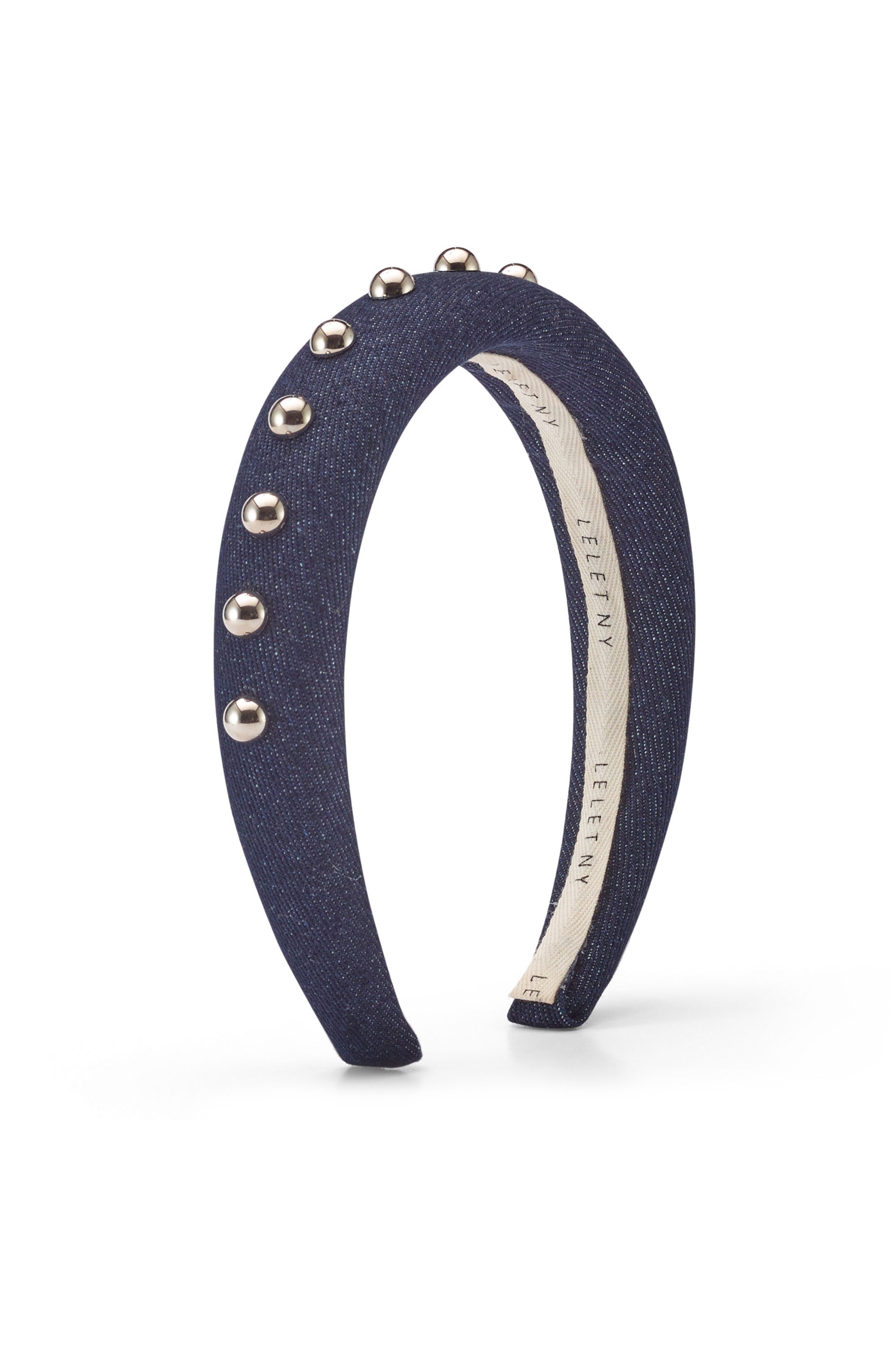 Dakota Denim Studded Headband | LELET NY display picture 1