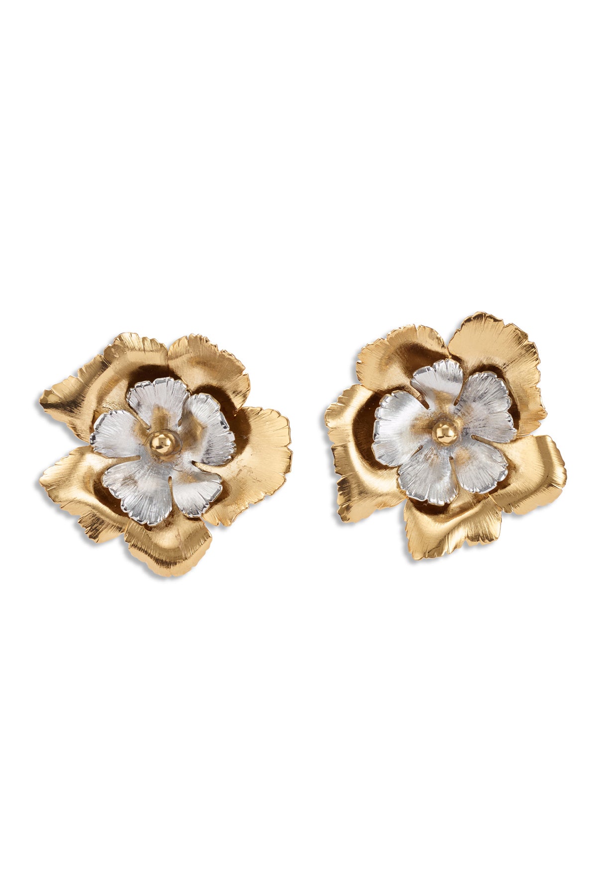 Eden Floral Mixed Metal Earrings