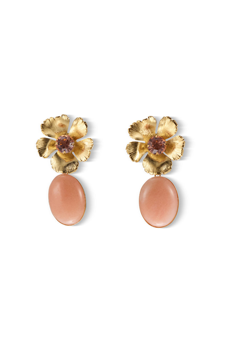 Eden Crystal and Stone Drop Earrings