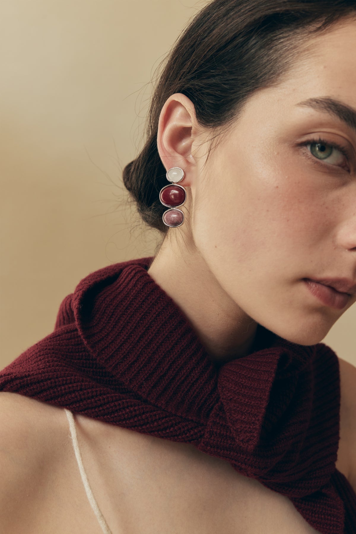 Vega Stone Linear Earrings
