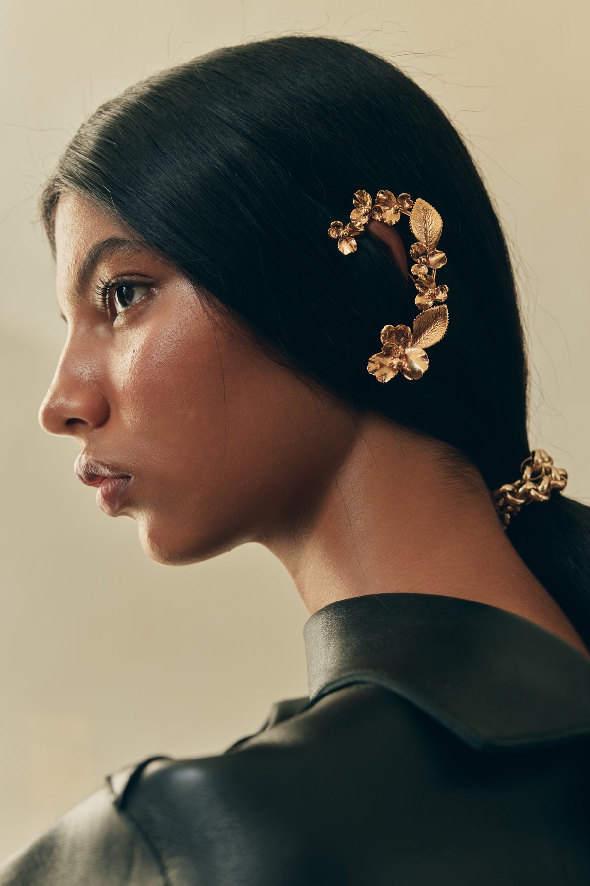 Iris Floral Ear Cuff
