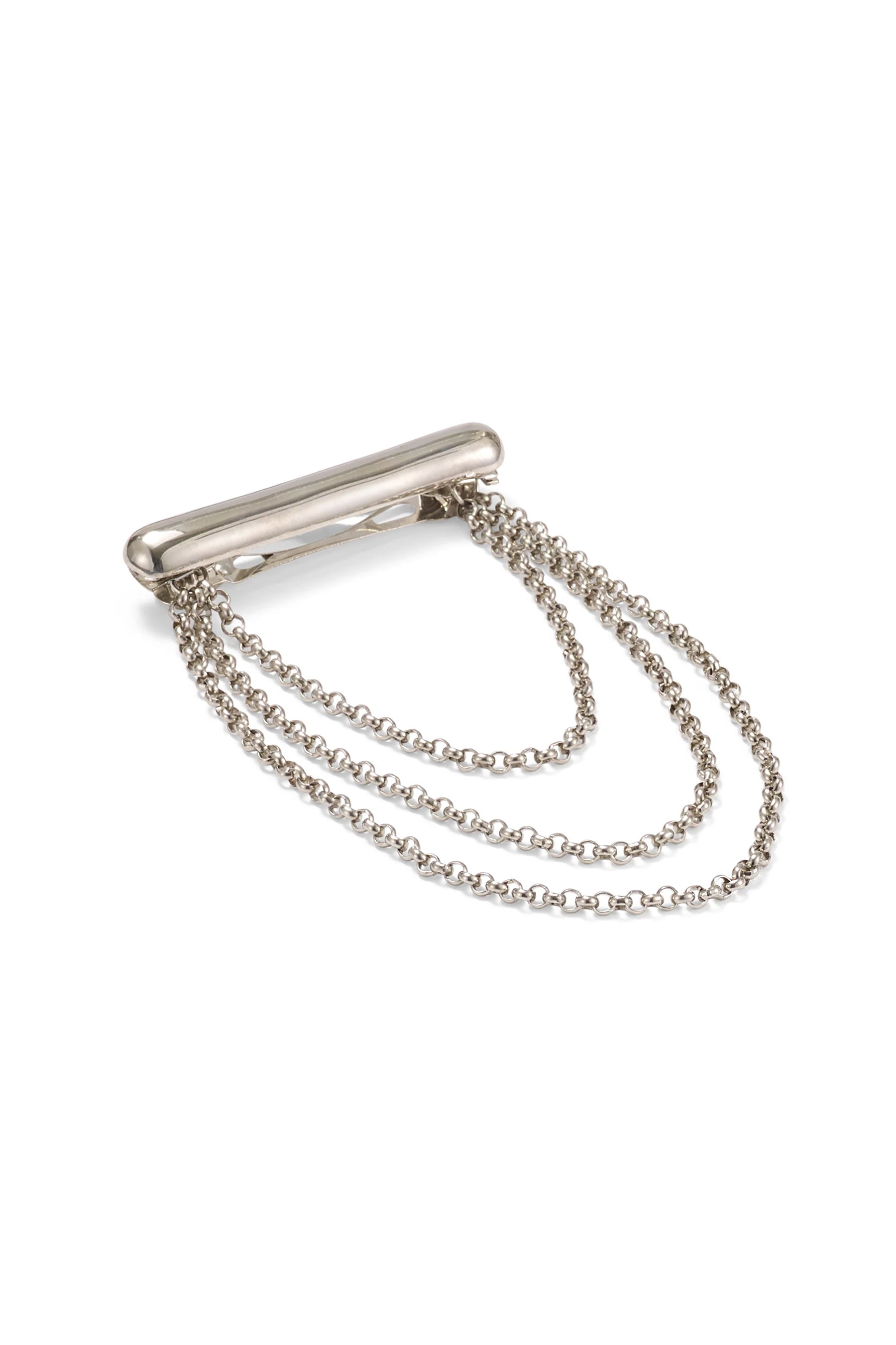 Glossy Bar Chain Barrette