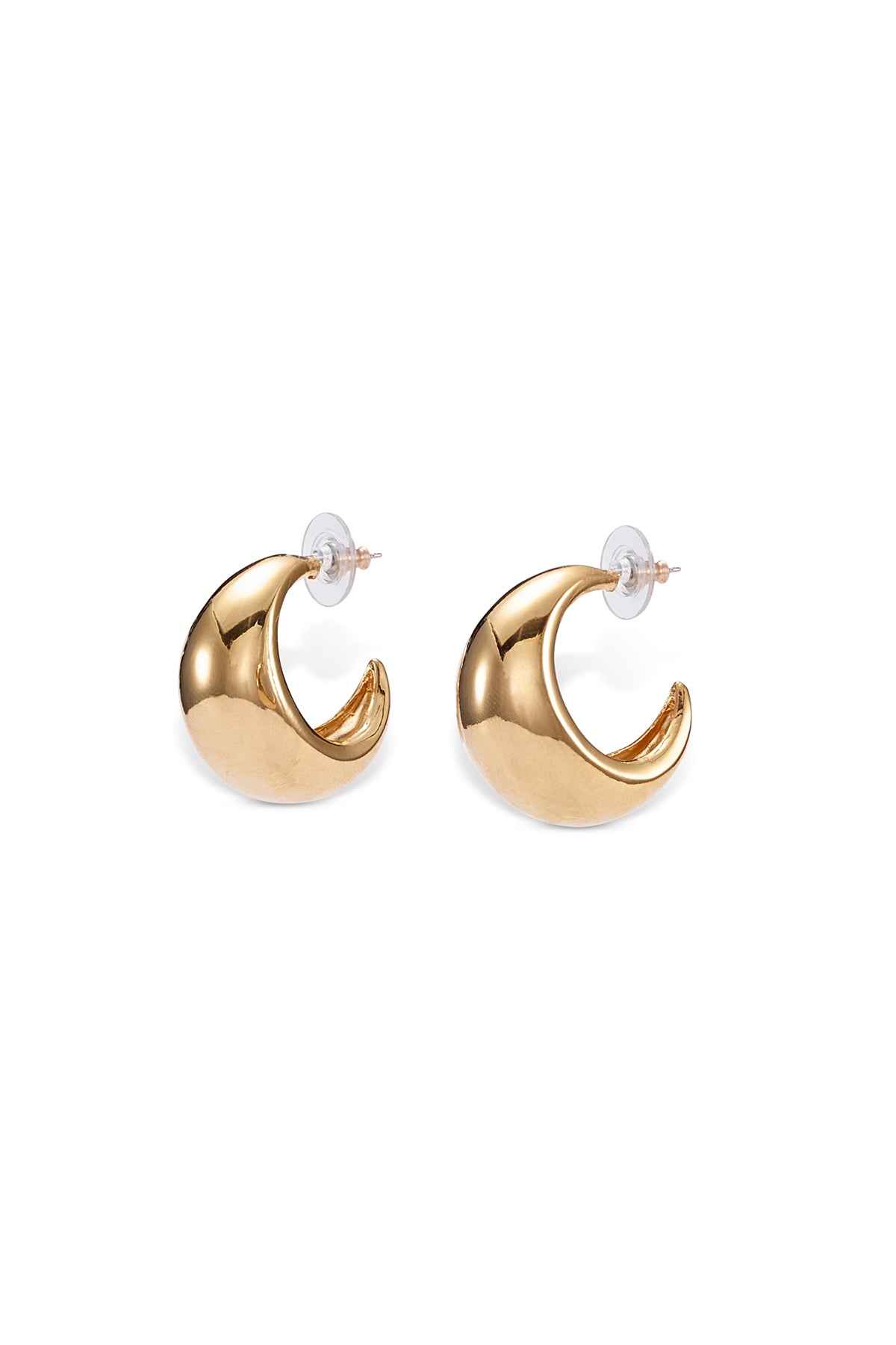 Glossy Dome Hoop Earrings
