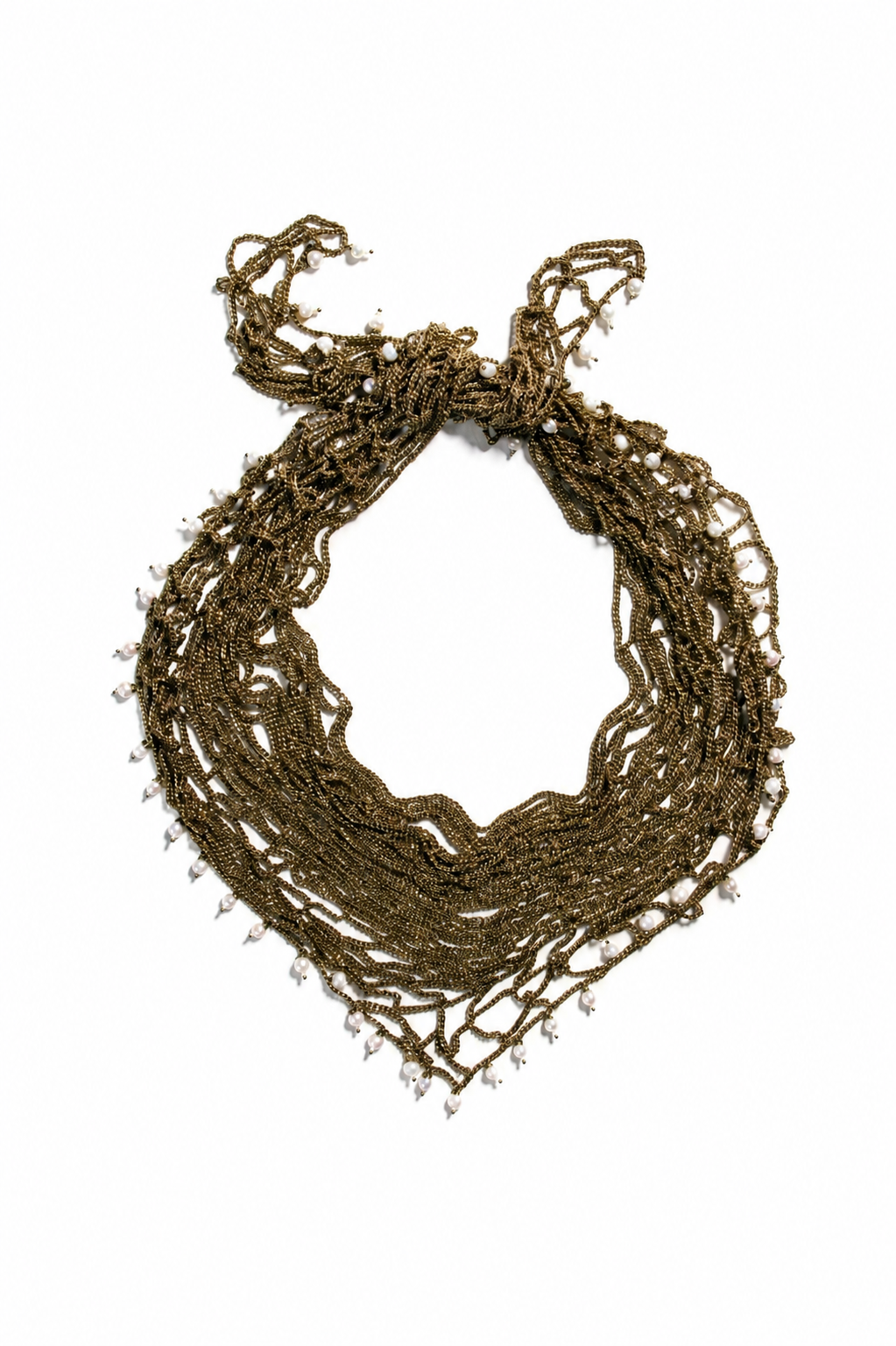 Chain Bandana with Freshwater Pearls
