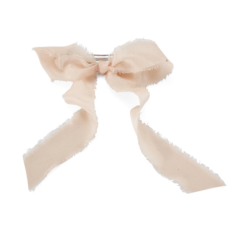 Mini Raw Edge Silk Bow