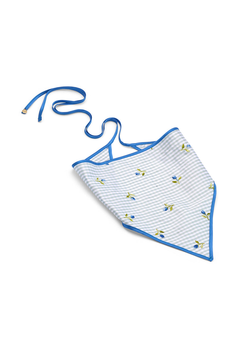 Floral Gingham Bandana