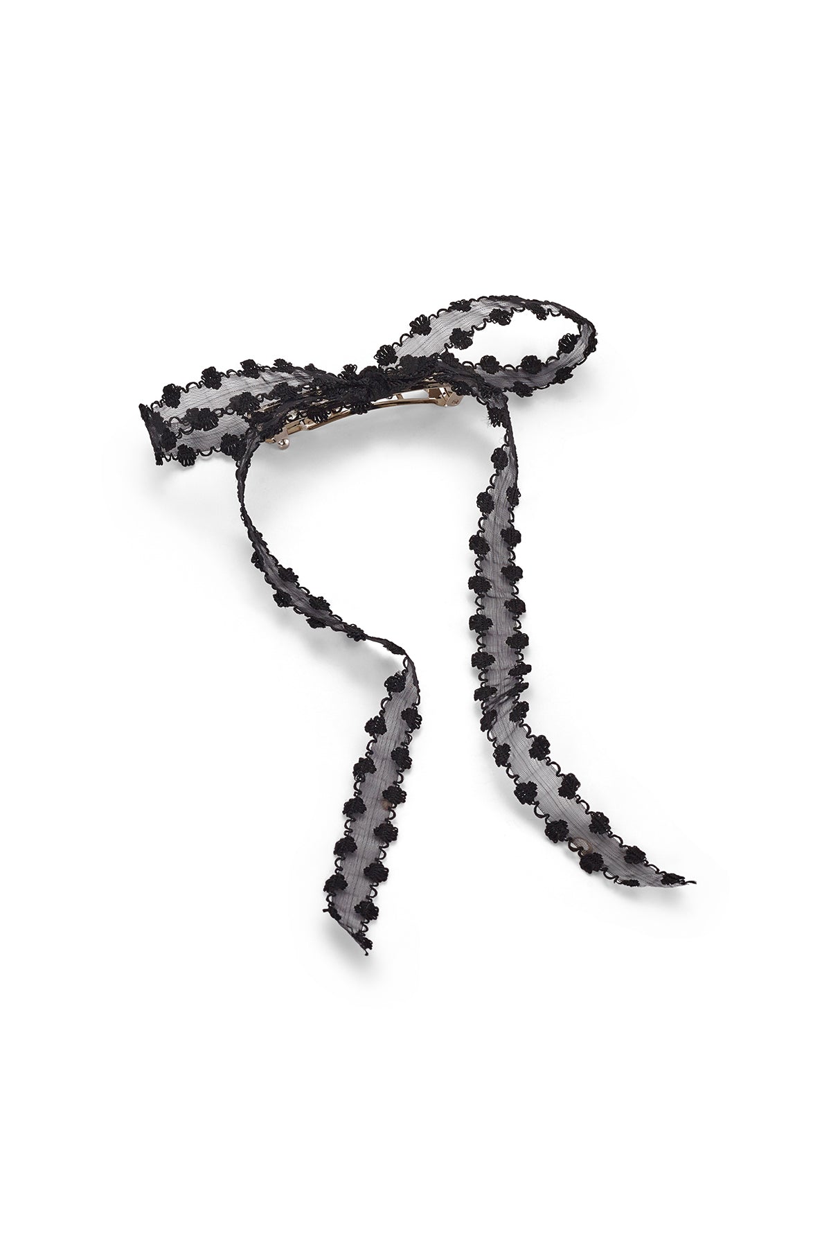 Willow Embroidered Sheer Slim Bow