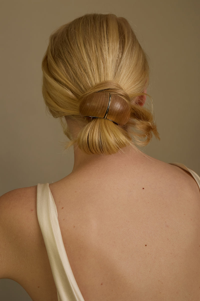 Amara Wood Dome Pony Cuff