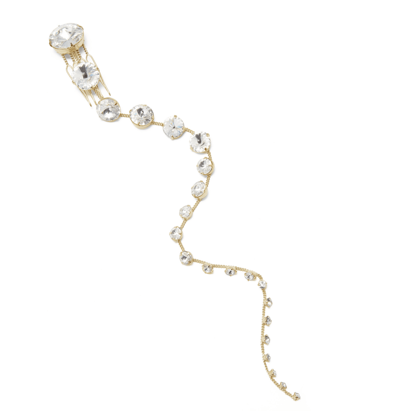 Gold Crystal Spine Comb