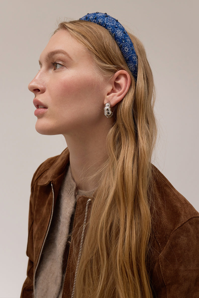 Glossy Croissant Hoop Earrings