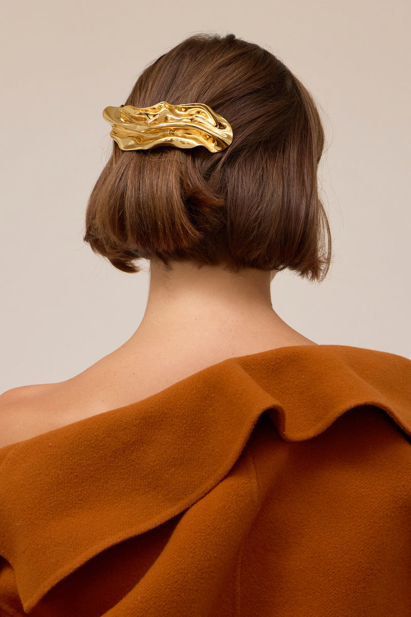 Glossy Draped Barrette