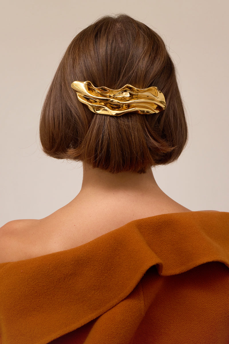 Glossy Draped Barrette