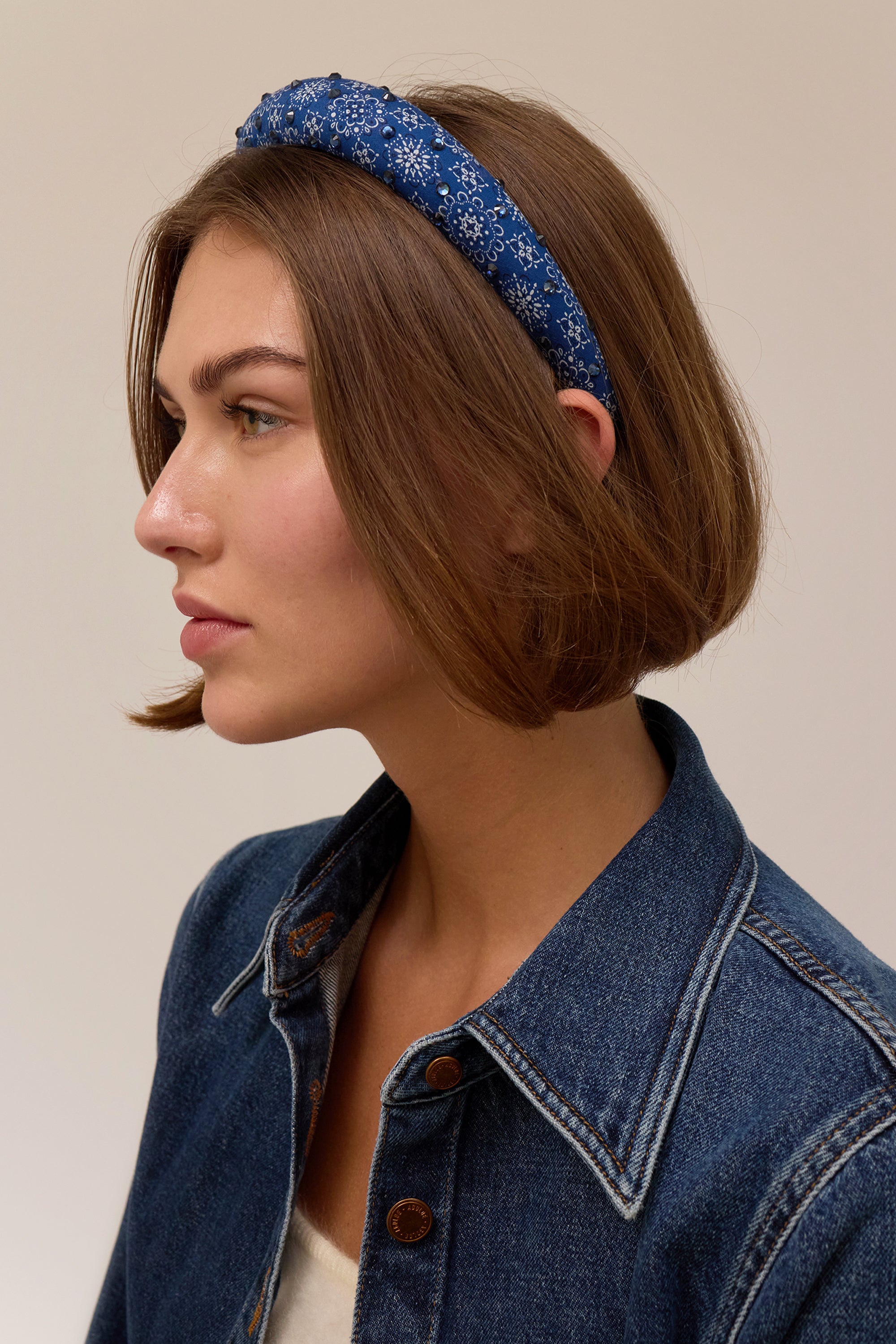 Paisley Crystal Padded Headband