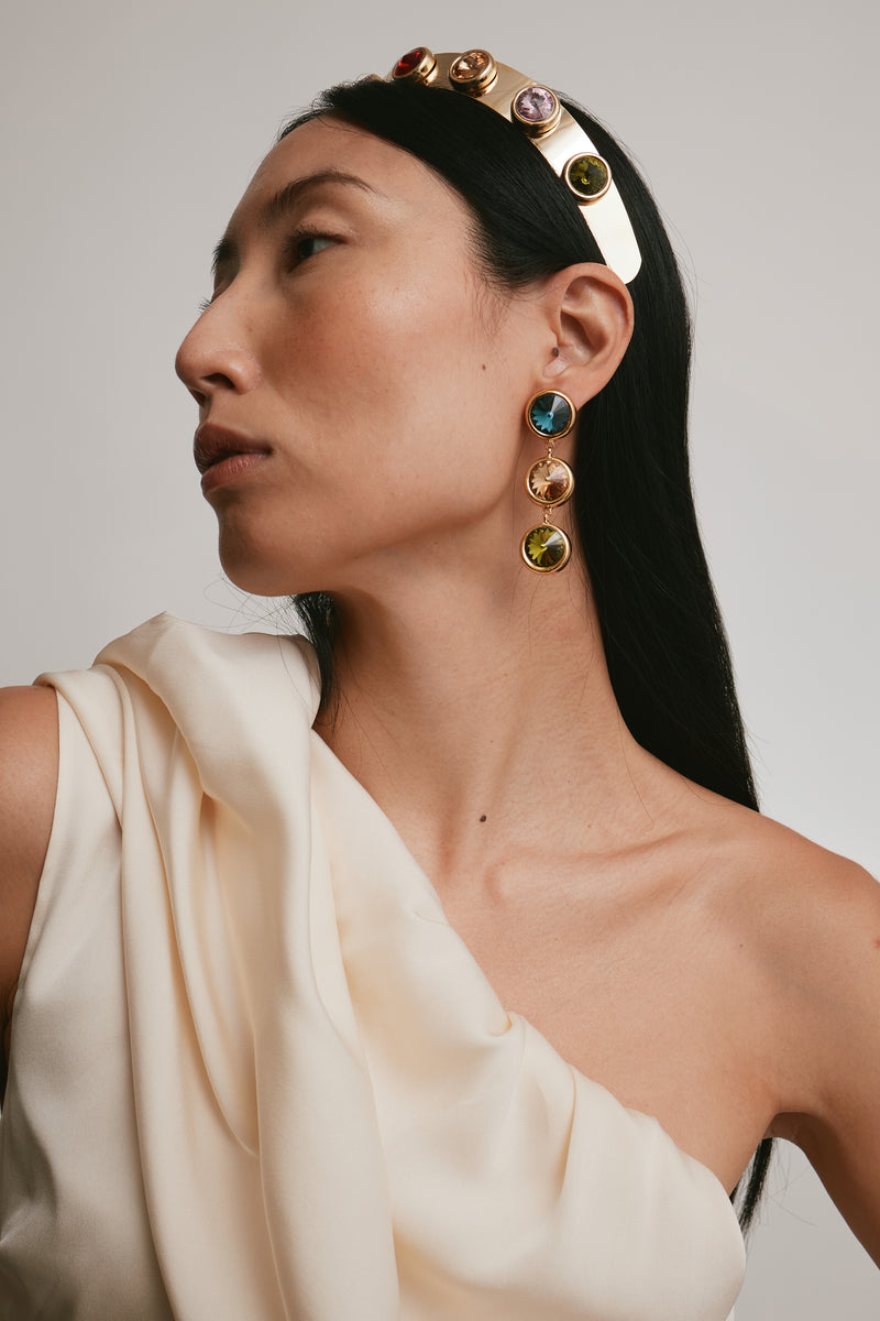 Clare Crystal Linear Earrings