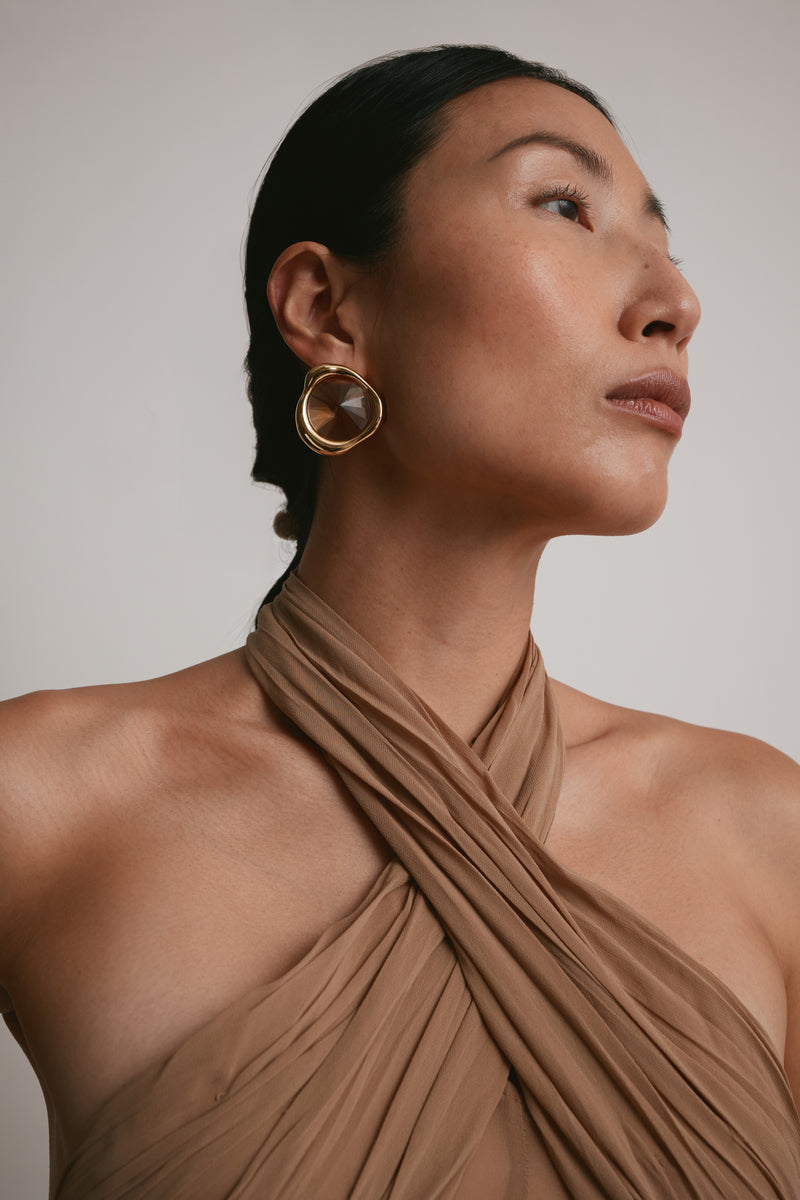 Sloane Crystal Button Earrings