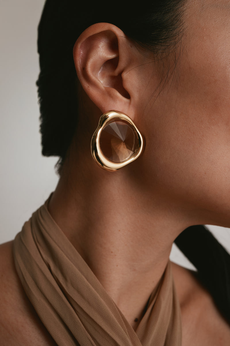 Sloane Crystal Button Earrings