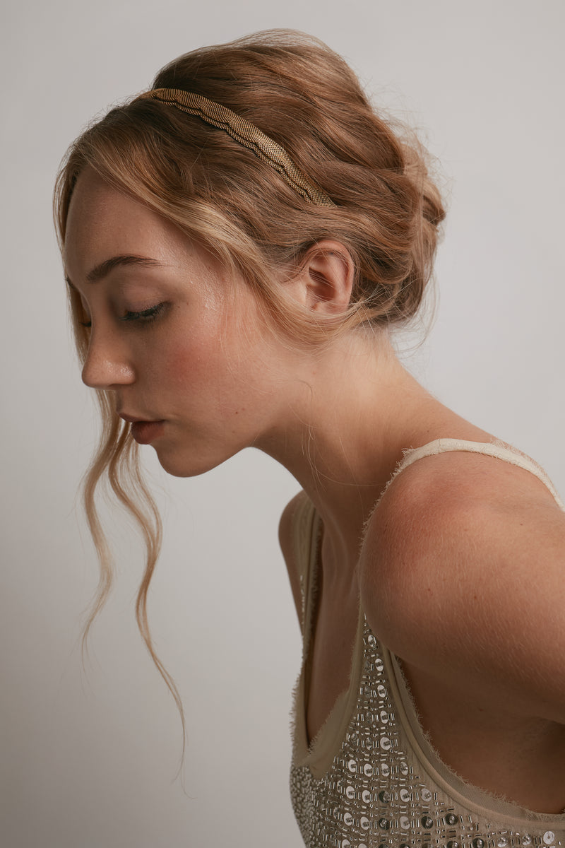 Scalloped Mesh Headband