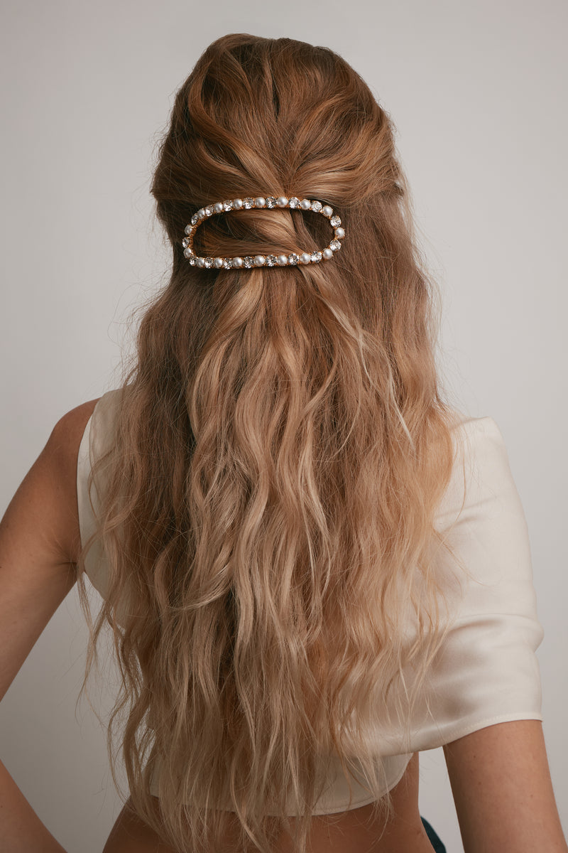 Broadway Pearl and Crystal Barrette