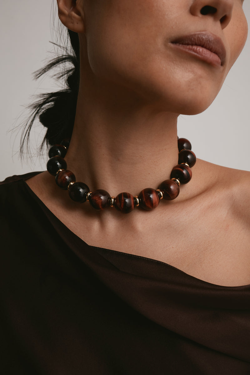 Reese Stone Beaded Necklace