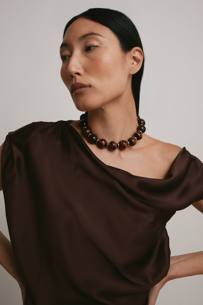 Reese Stone Beaded Necklace