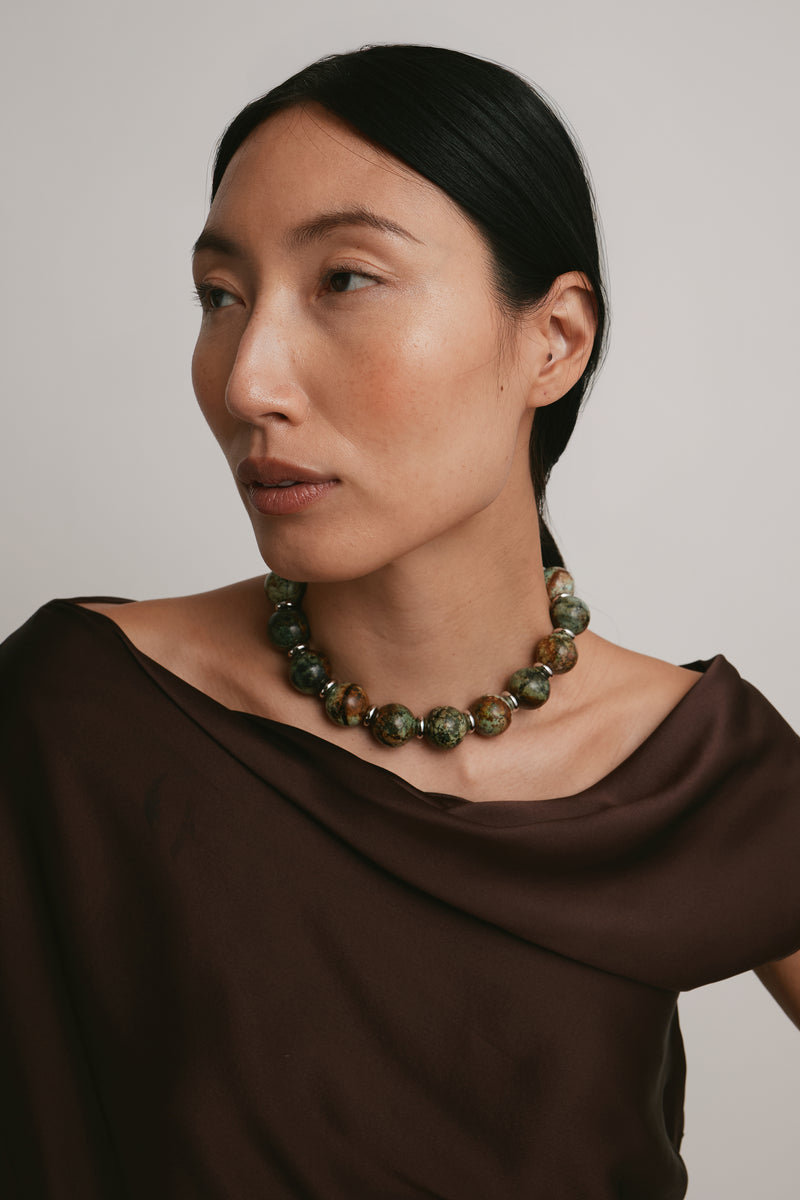 Reese Stone Beaded Necklace