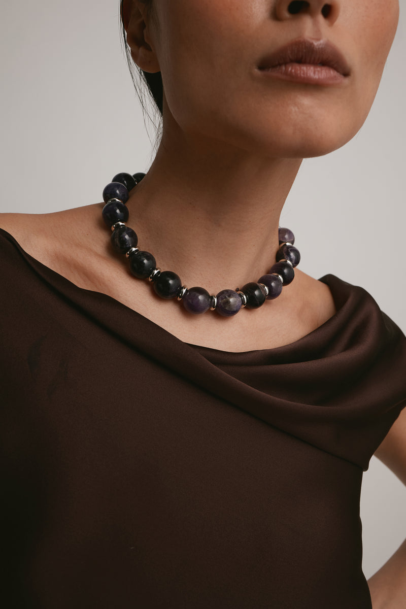 Reese Stone Beaded Necklace