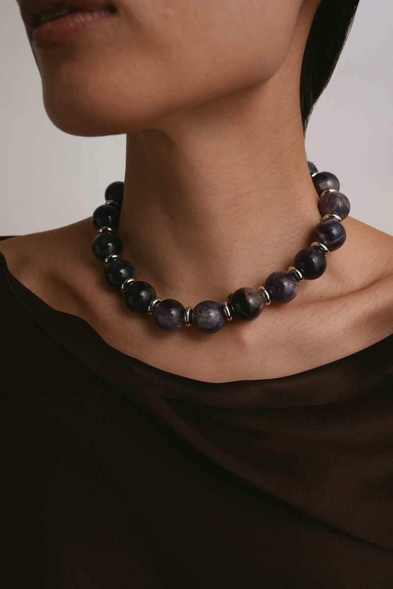 Reese Stone Beaded Necklace