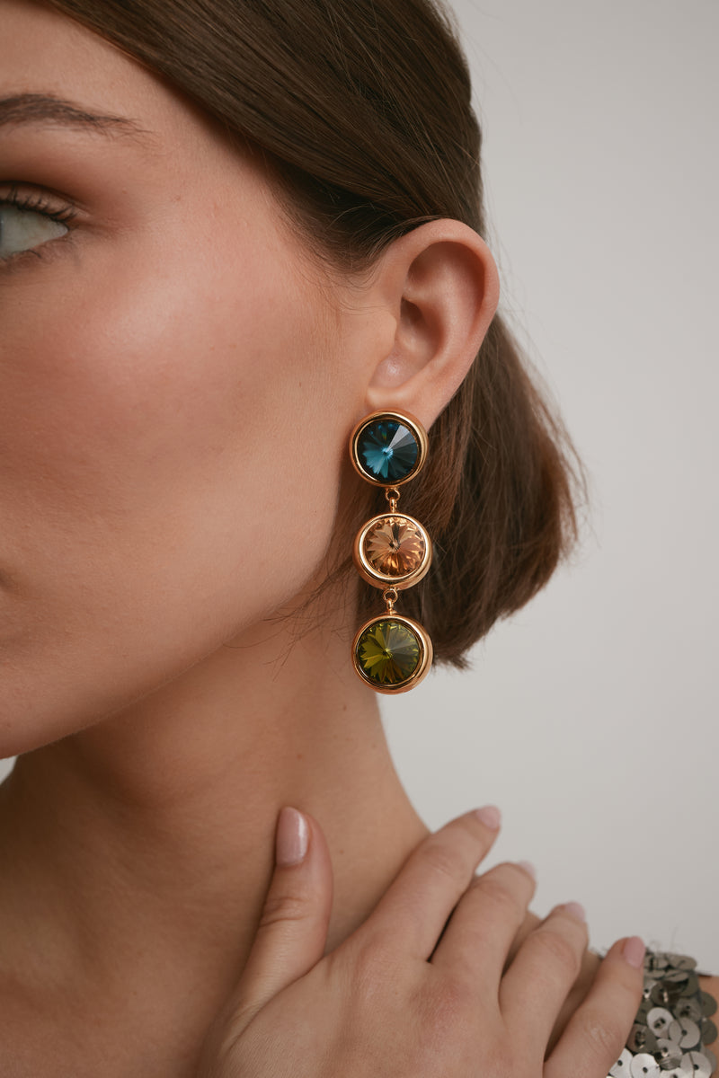 Clare Crystal Linear Earrings