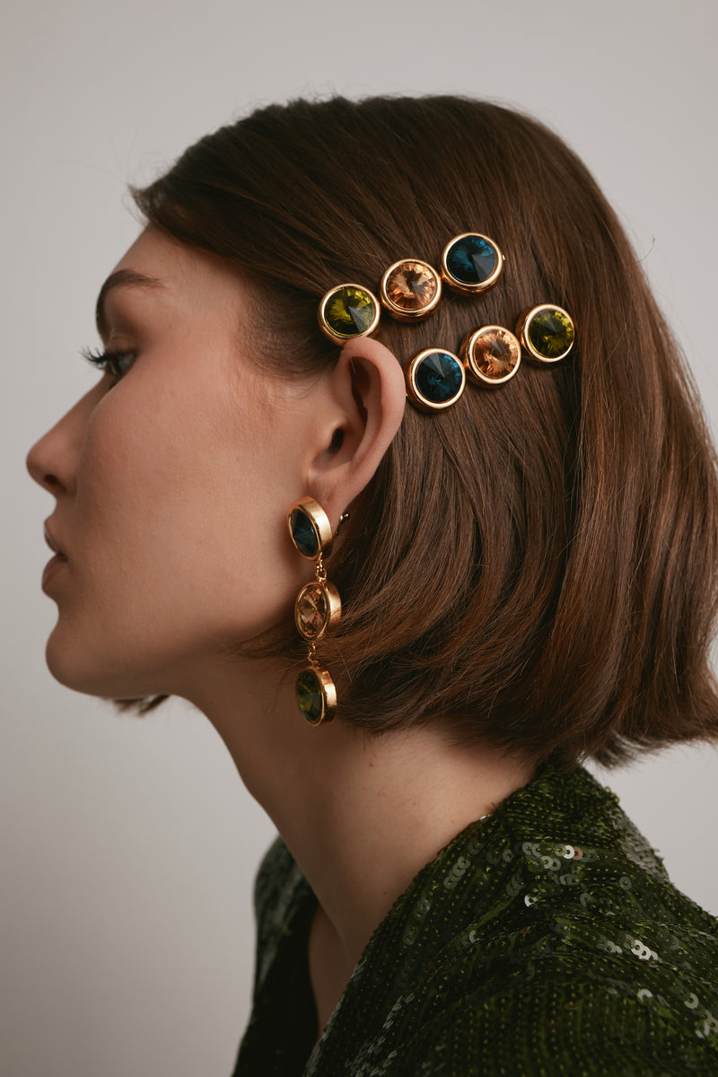 Clare Crystal Bobbi Set of 2