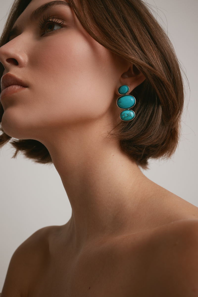 Vega Stone Linear Earrings