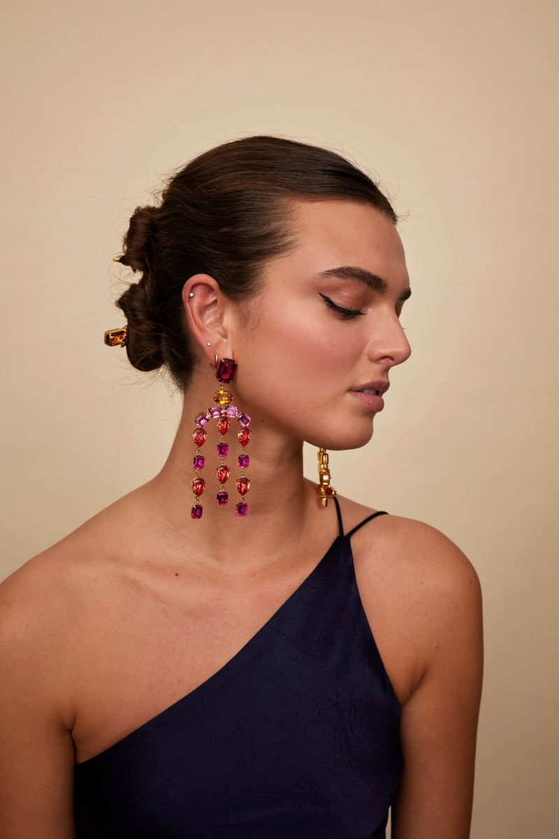 Mika Crystal Chandelier Earrings