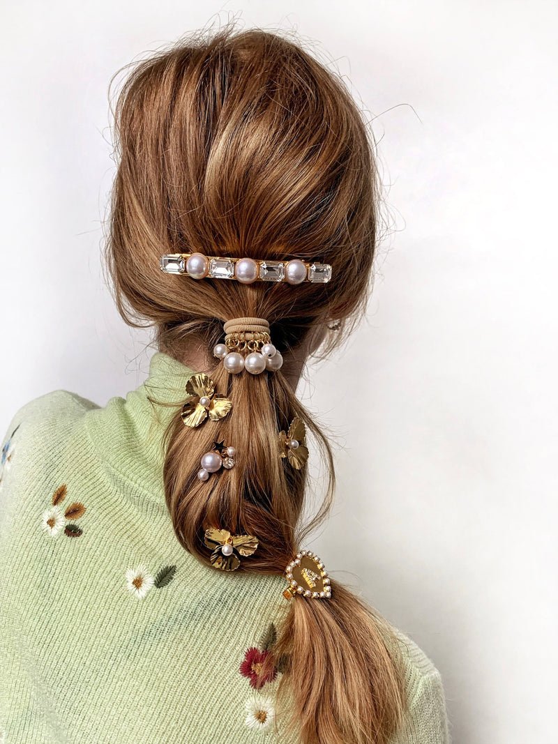 Pearl Poppy Clip Set of 3