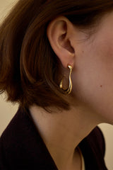 Glossy Drip Hoop Earrings