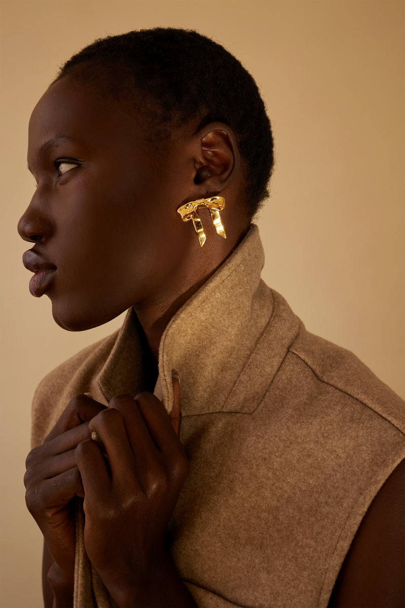 Mary Jane Bow Earrings