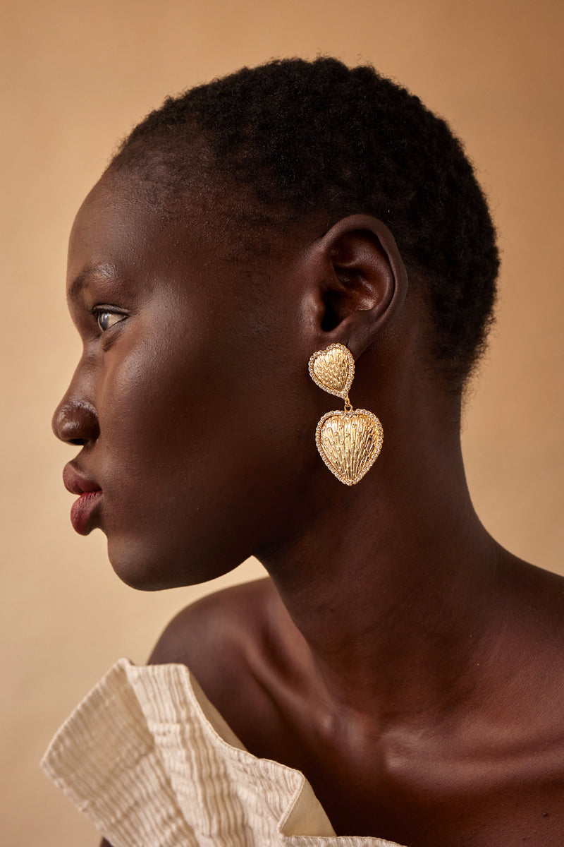 Kelly Heart Drop Earrings