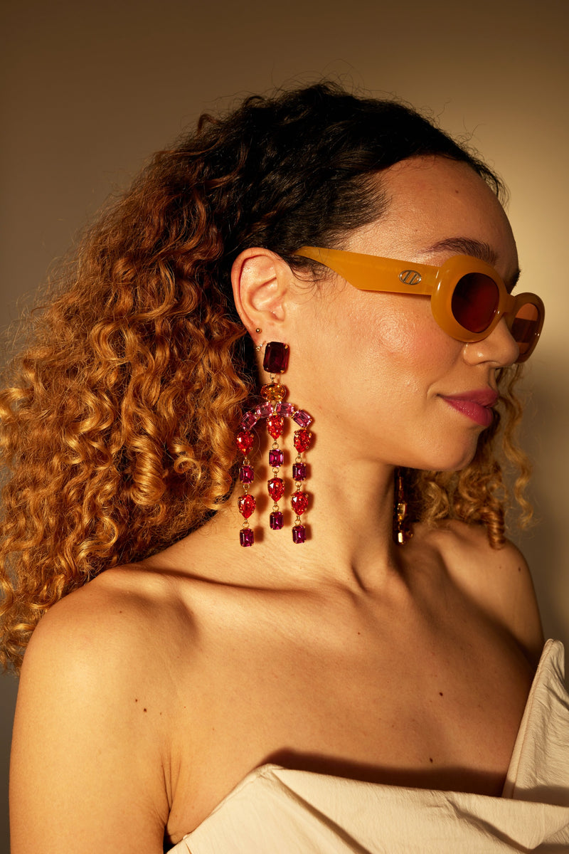 Mika Crystal Chandelier Earrings