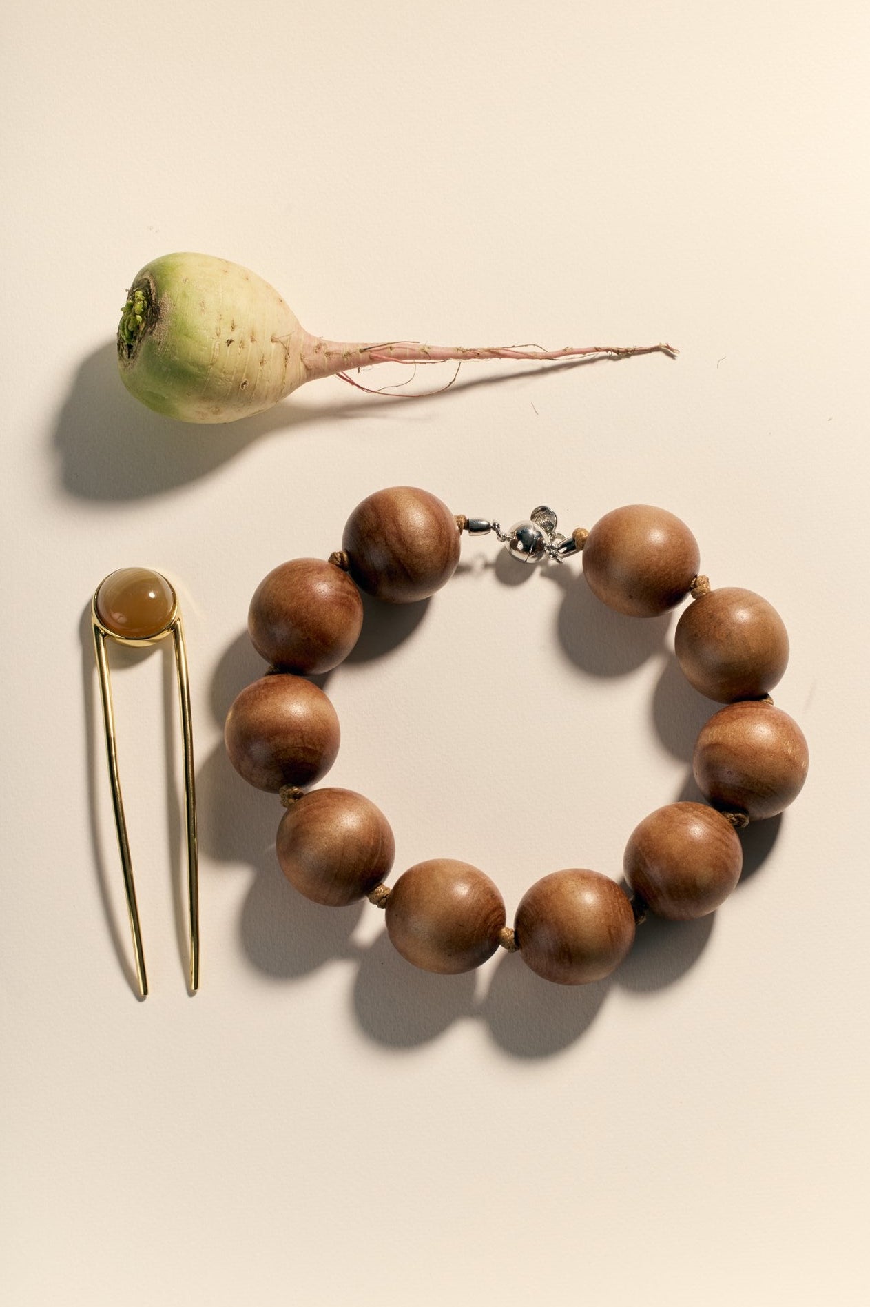 Arlo Oversized Wood Necklace