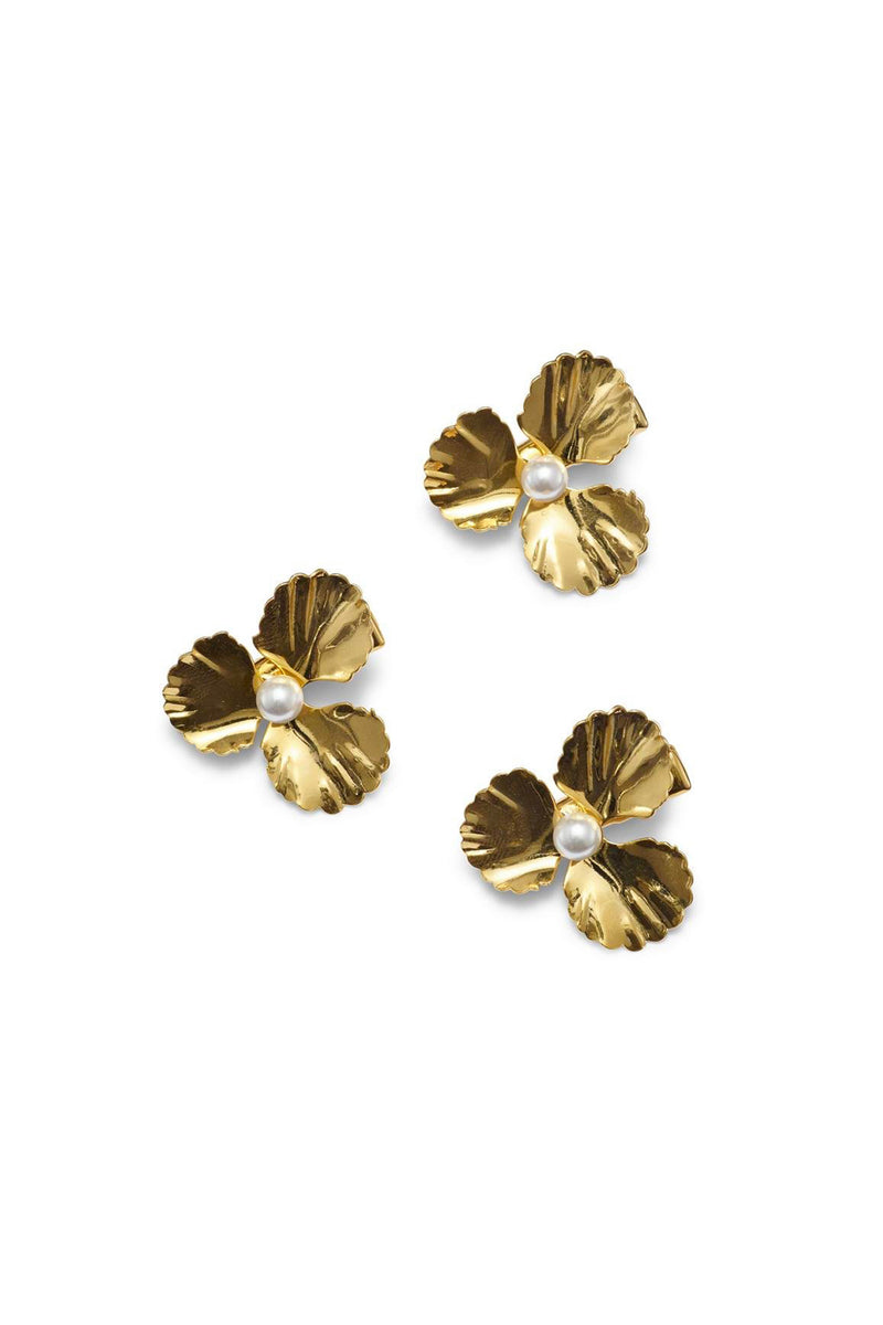 Pearl Poppy Clip Set of 3