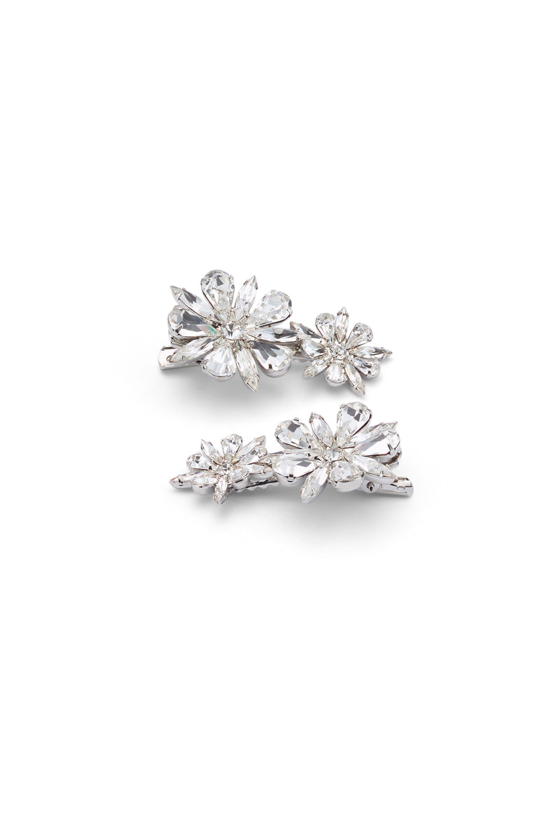 Stella Crystal Floral Clip Set of 2