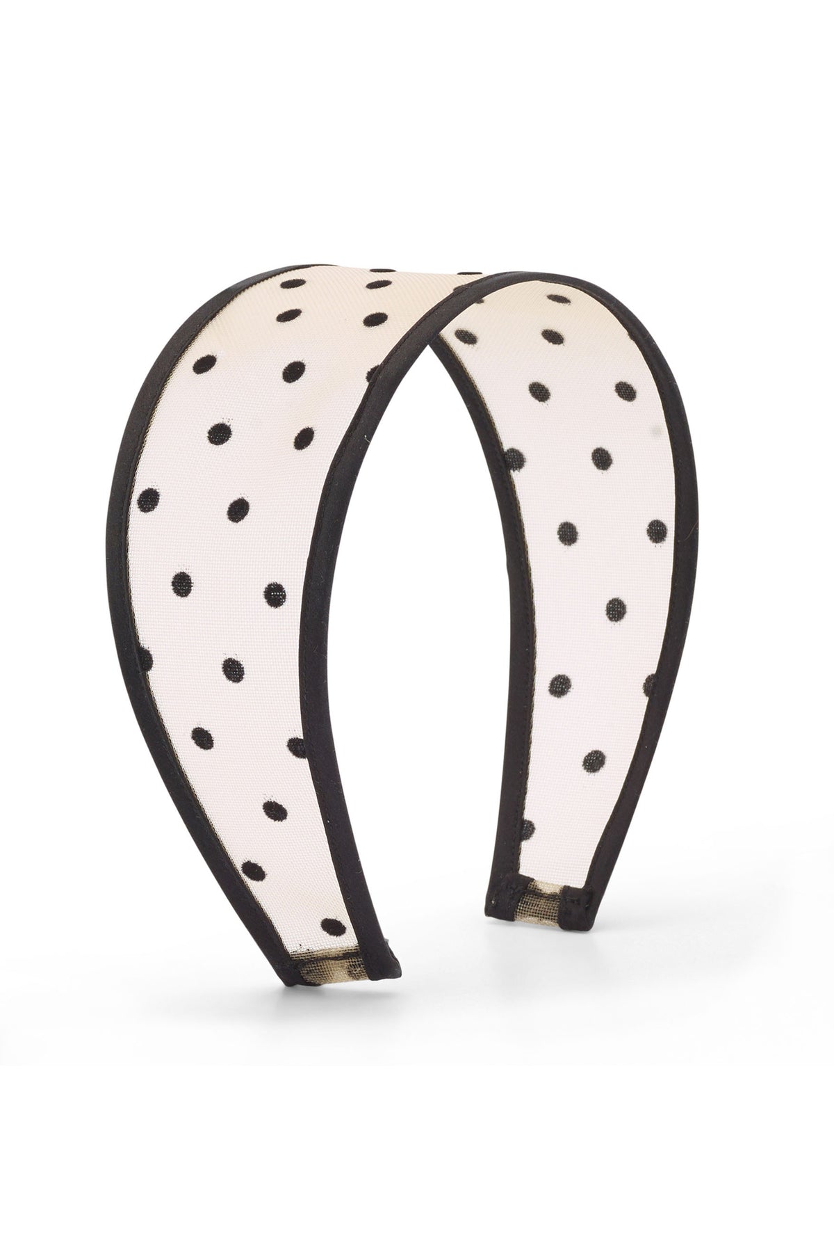 Giselle Wide Sheer Polka Dot Headband | LELET NY display picture 3