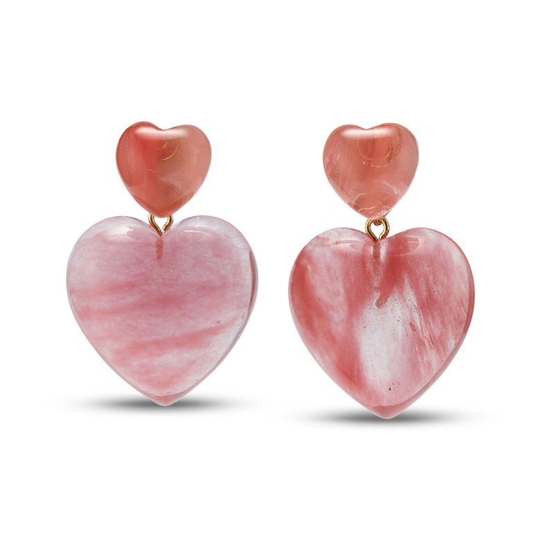 Gigi Stone Heart Earrings