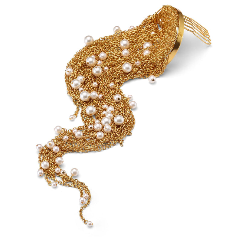 Liquid Chain Pearl Comb